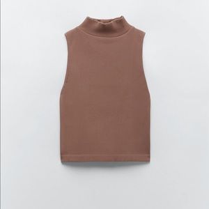 Zara seamless mock neck top